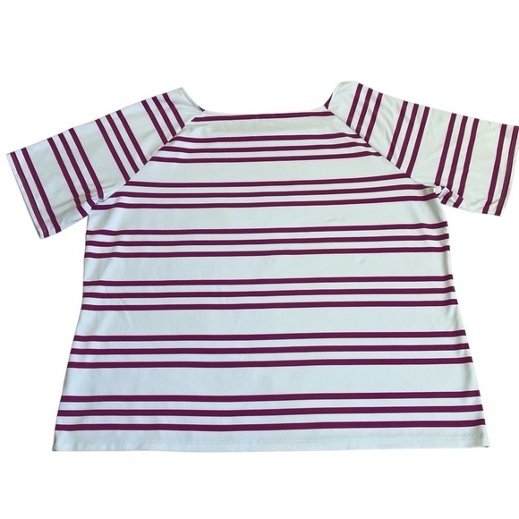Talbots Bundle of Two Effortless Jersey Striped Square Neck Top Stretchy Sz 2X - Picture 7 of 11